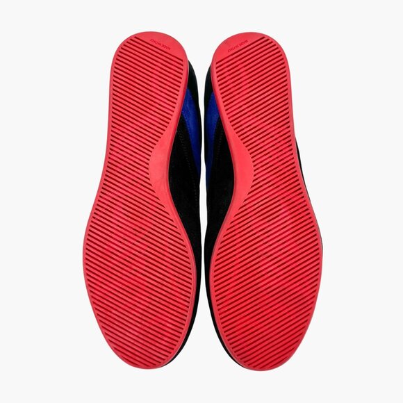 Christian Louboutin My K Low Top Sneakers Size 39.5 US 9.5 Black Blue Suede - Picture 3 of 14